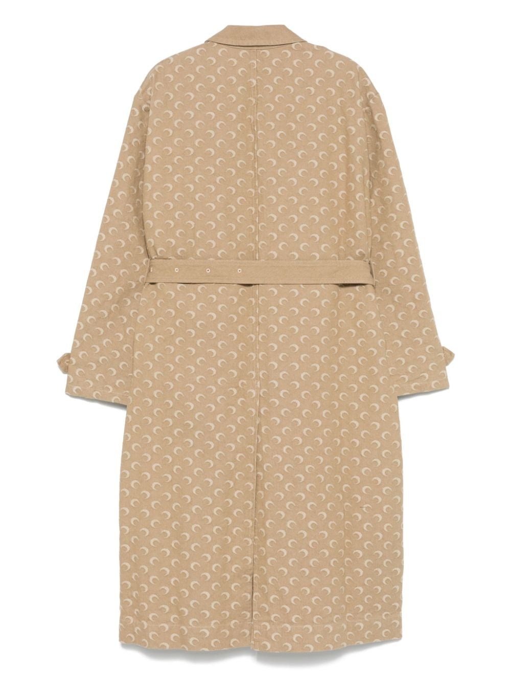 Moonogram-pattern twill coat - 2