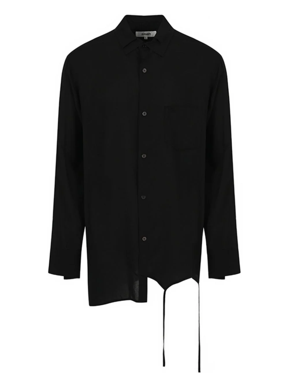 asymmetrical drawstring shirt - 1