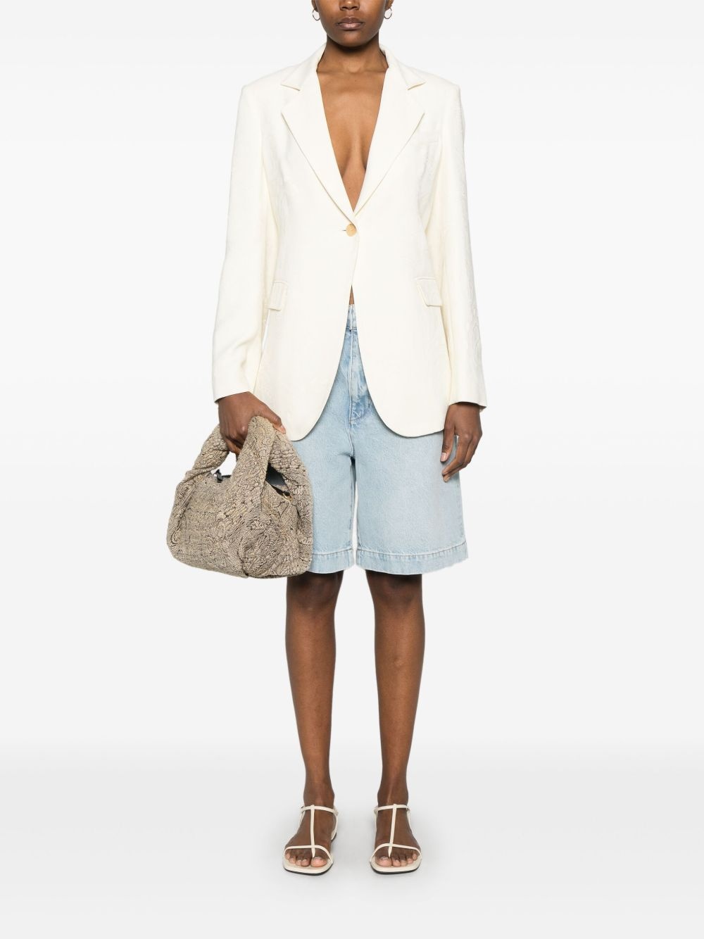 paisley-jacquard blazer - 2