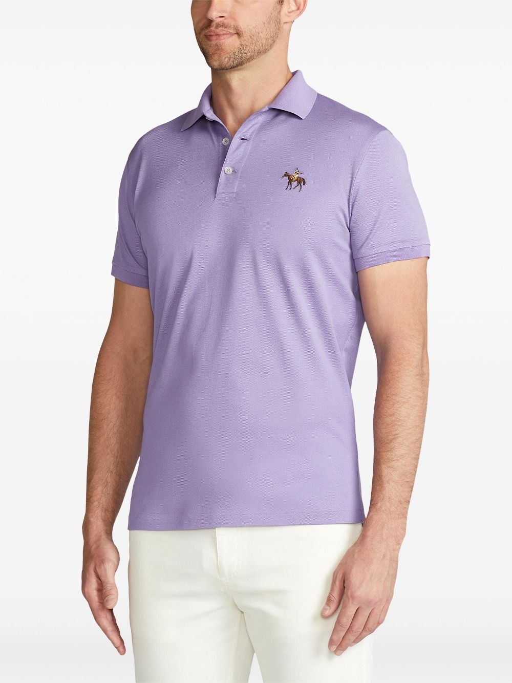 slim-cut piqué polo shirt - 3