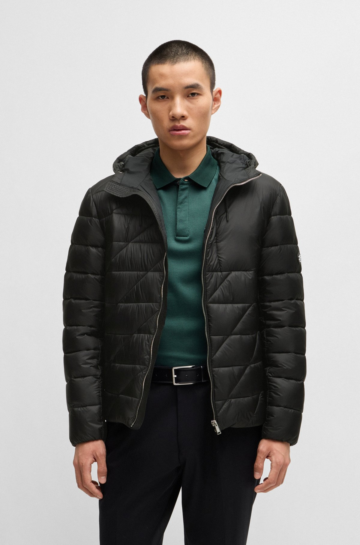 WATER-REPELLENT JACKET WITH DOUBLE B MONOGRAM - 2
