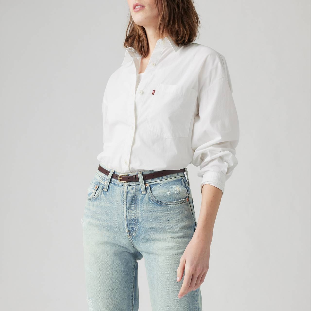 NARROW LEATHER BELT - 2