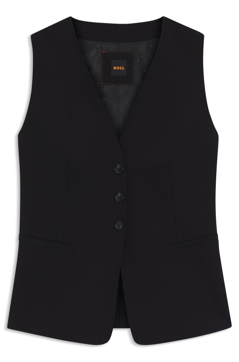 ADJUSTABLE WAISTCOAT IN STRETCH CREPE 1