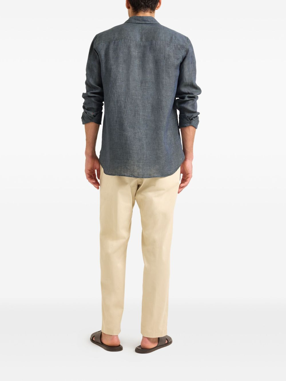 linen curved shirt - 3