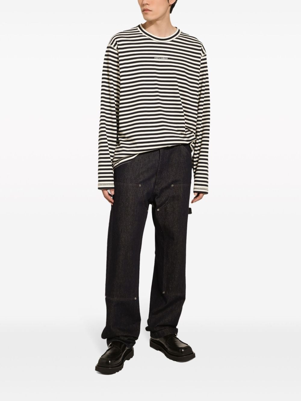 striped cotton T-shirt - 3