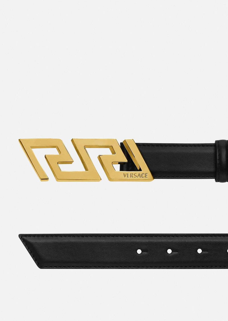 VERSACE La Greca Leather Belt outlook