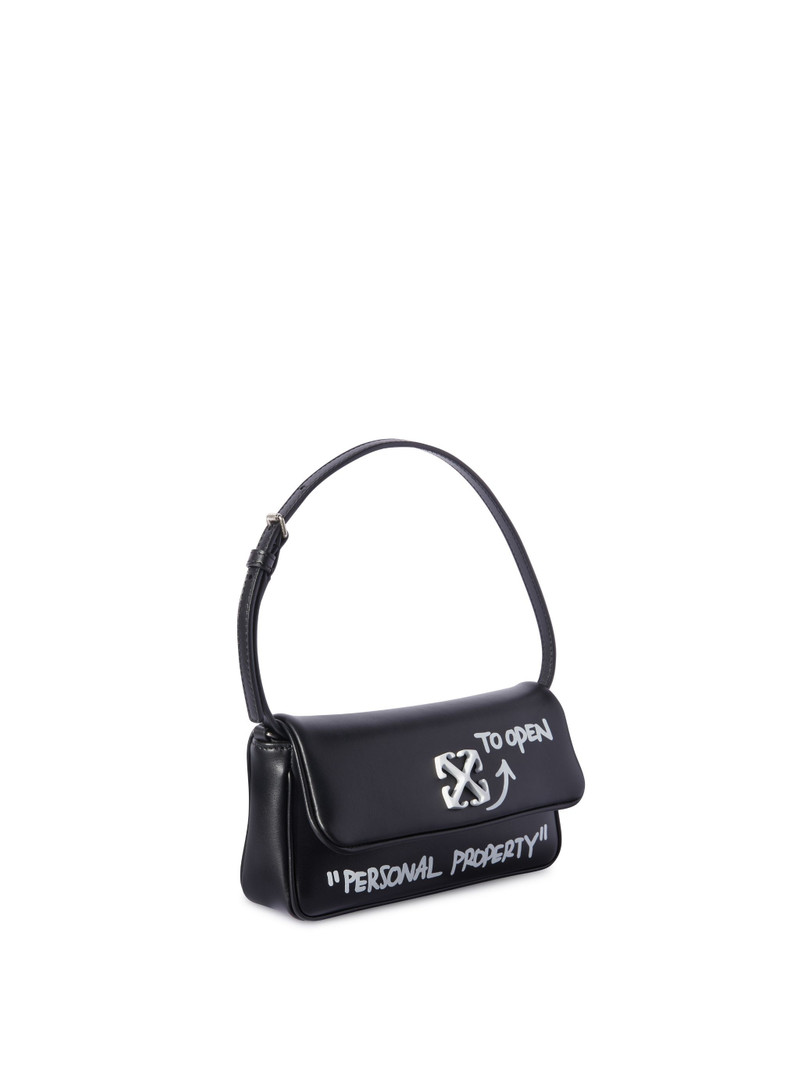 Off-White Black Jitney 0.7 Quote Shoulder Bag outlook