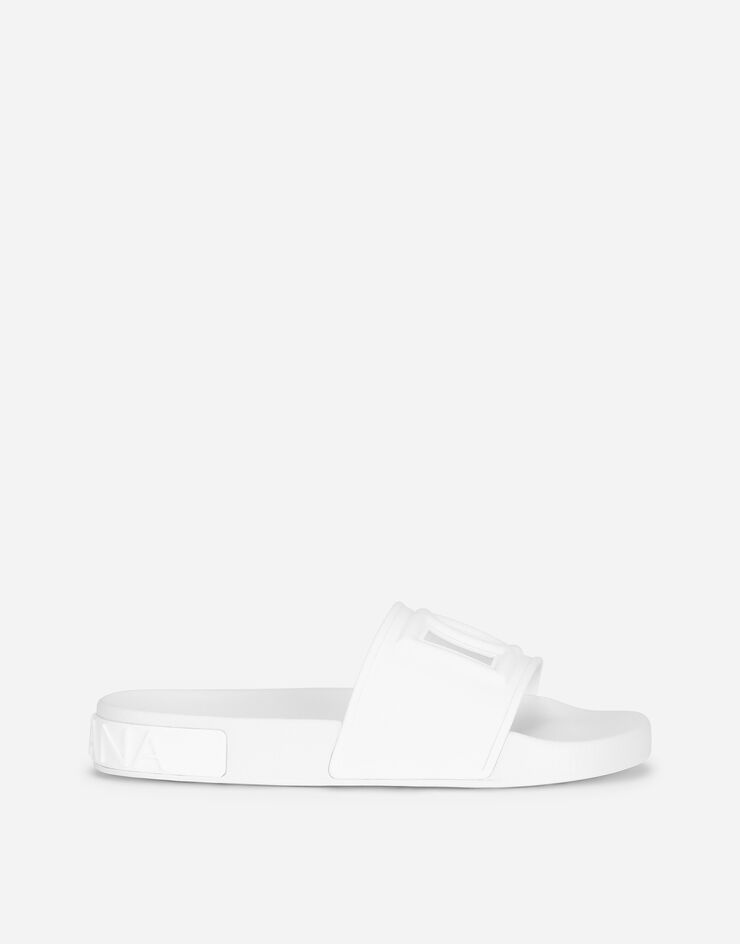 Rubber beachwear sliders with DG Millennials logo - 1