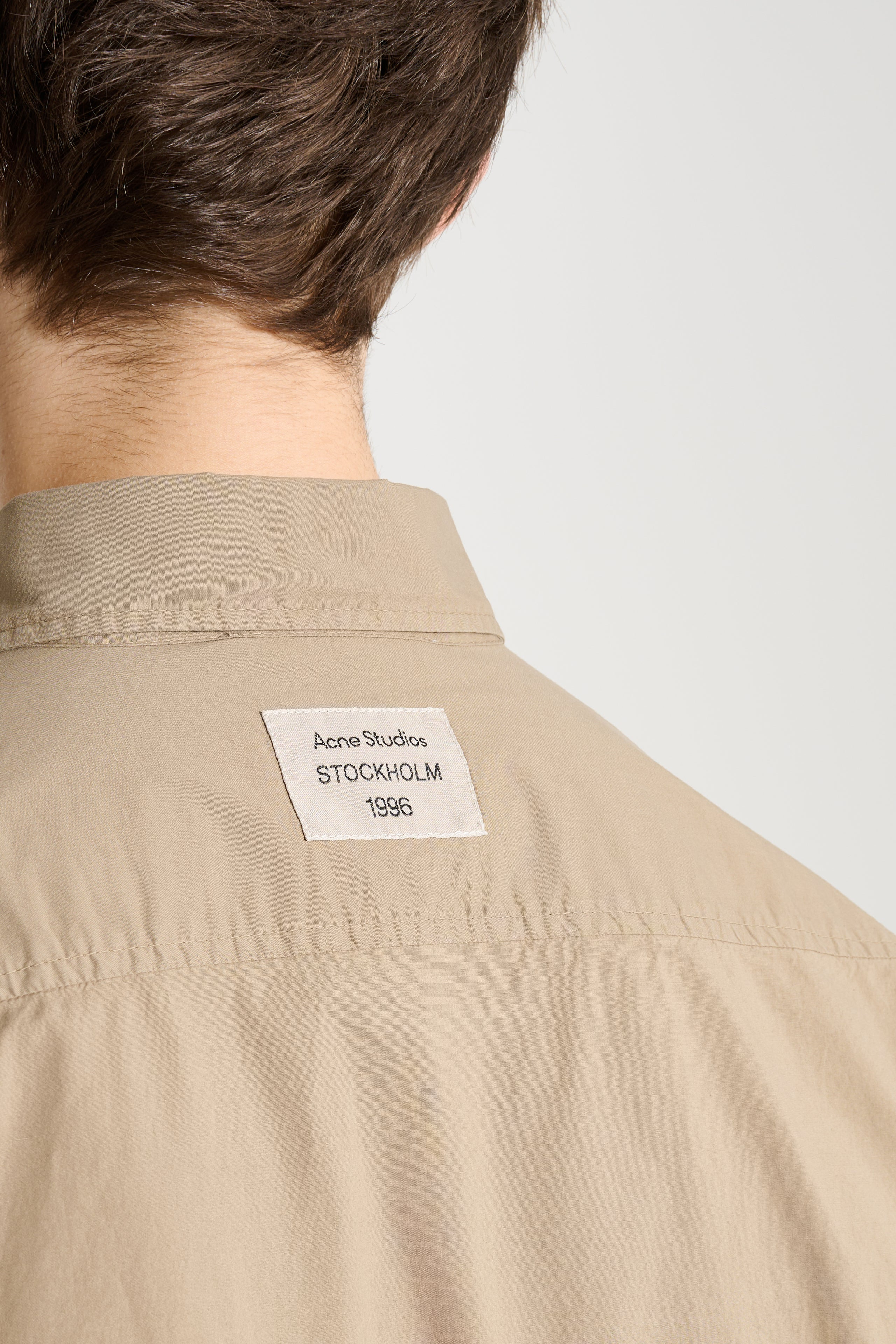 ACNE STUDIOS GARMENT DYED SHIRT TAUPE BROWN - 6