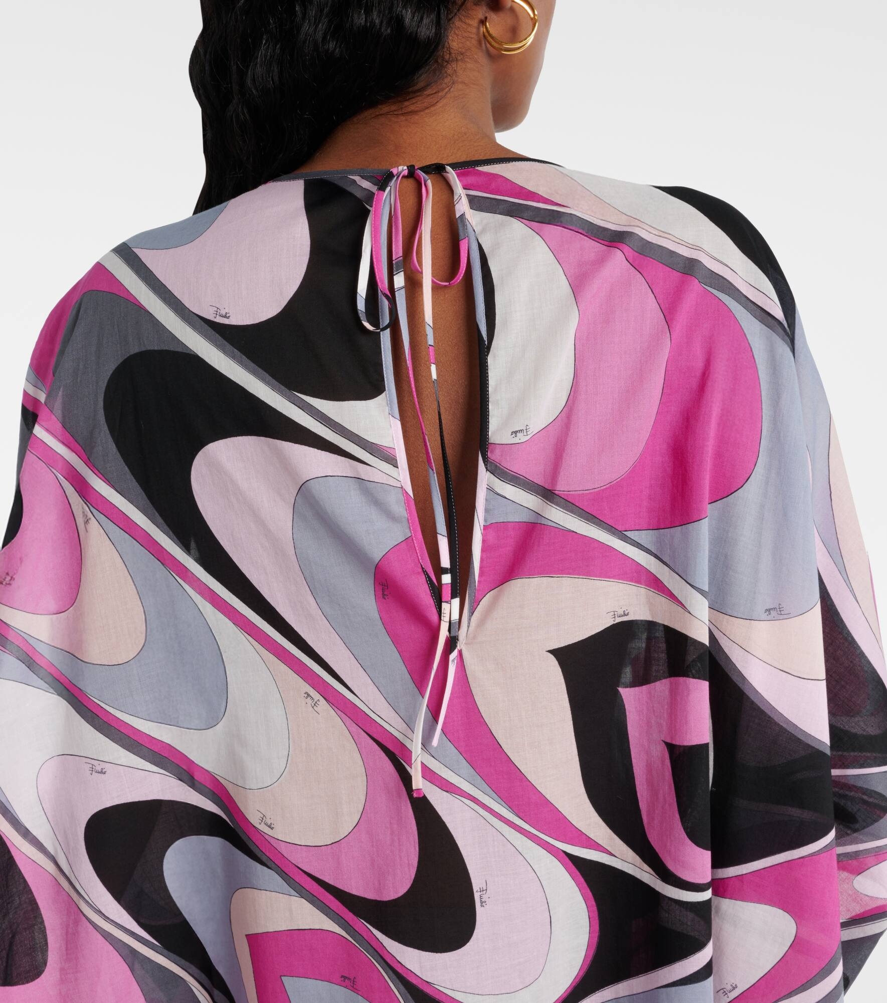 Onde cotton muslin kaftan - 7