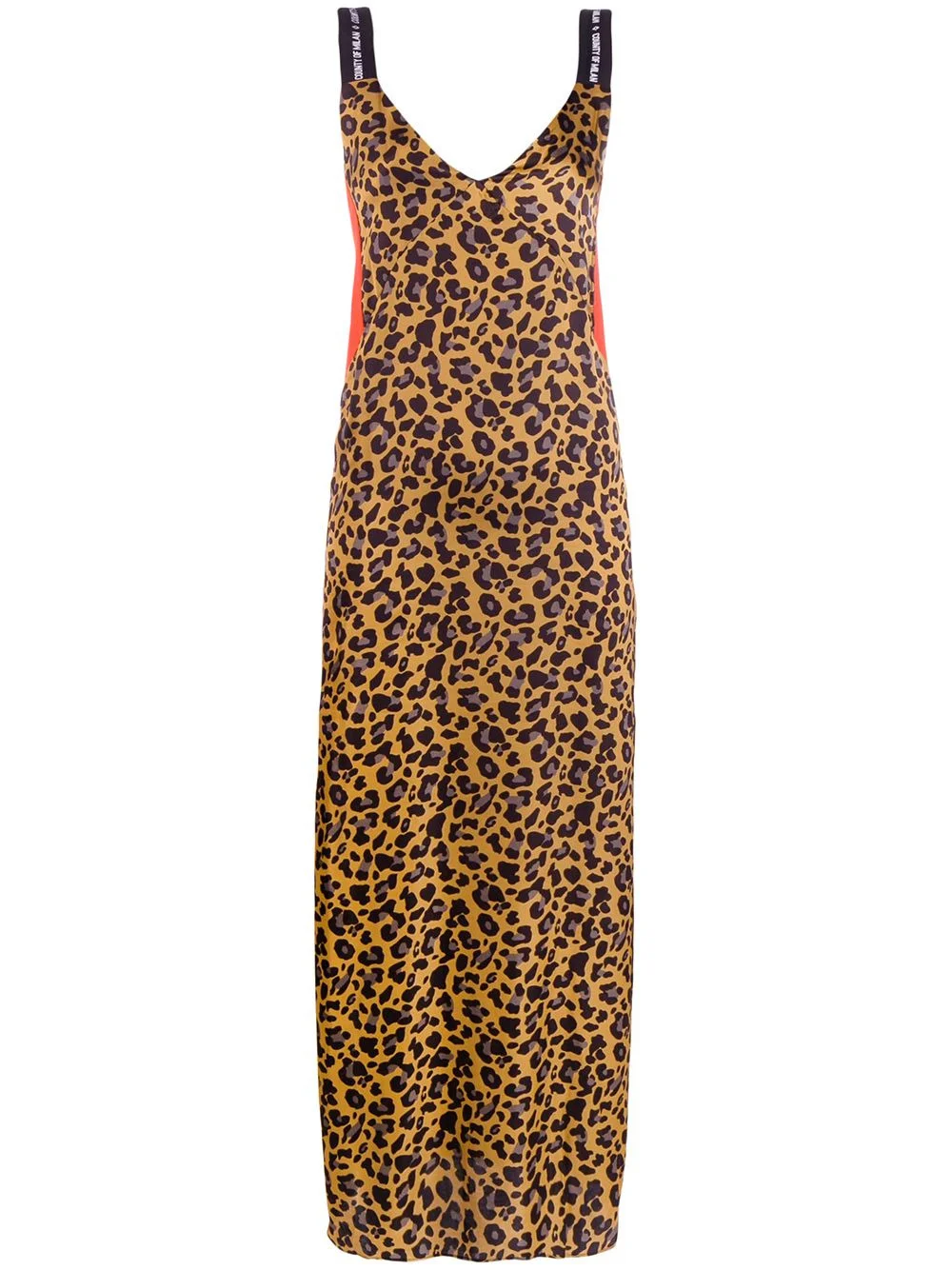 leopard-print slip dress - 1