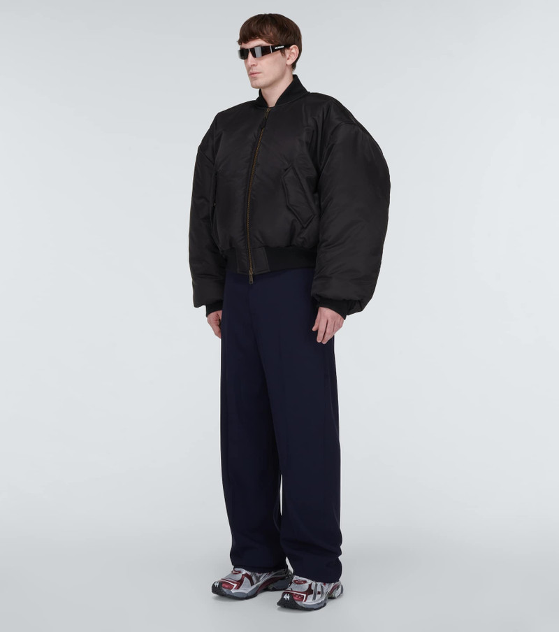 Padded nylon bomber jacket 2