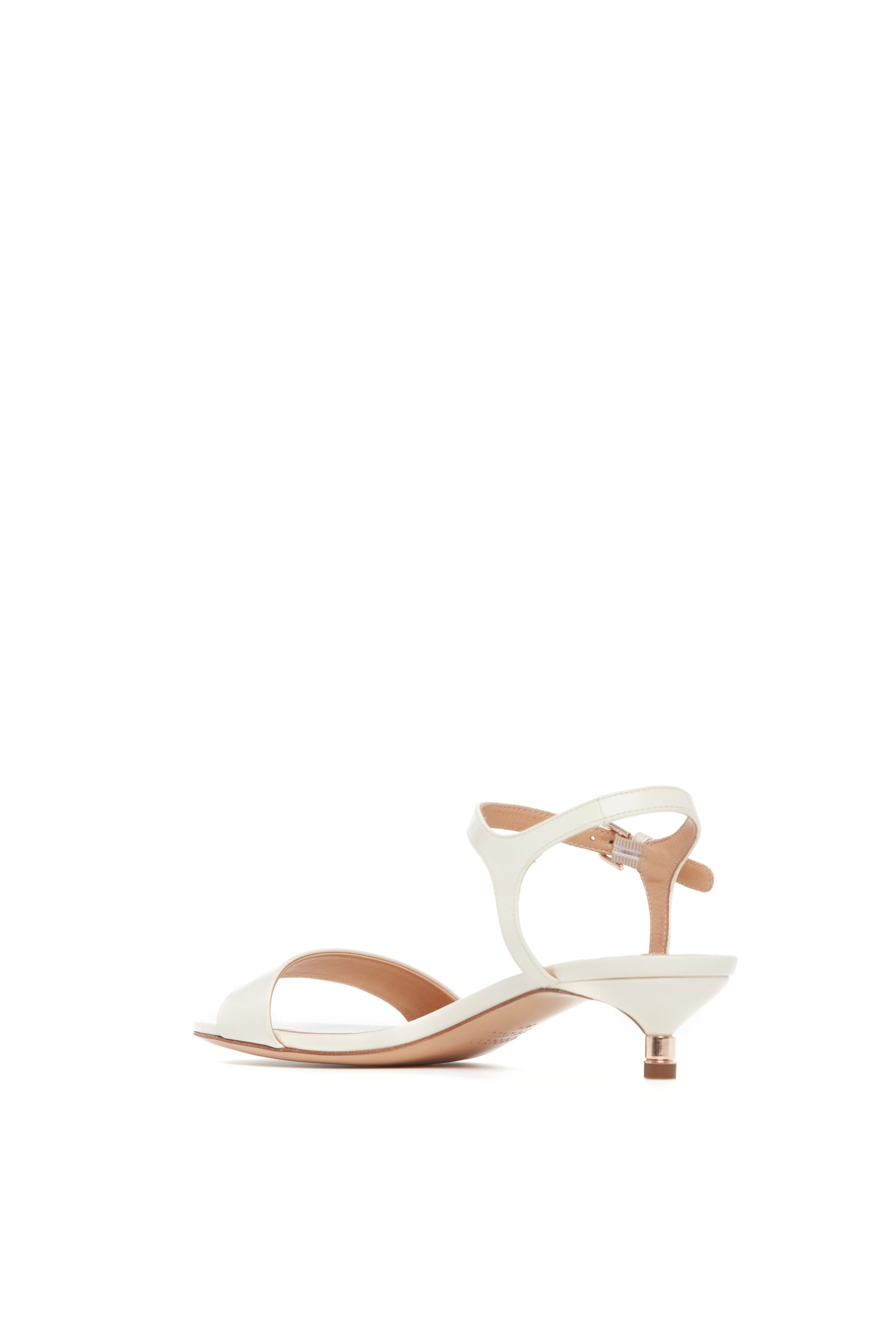 Soraya Kitten Heel in Cream Leather - 3