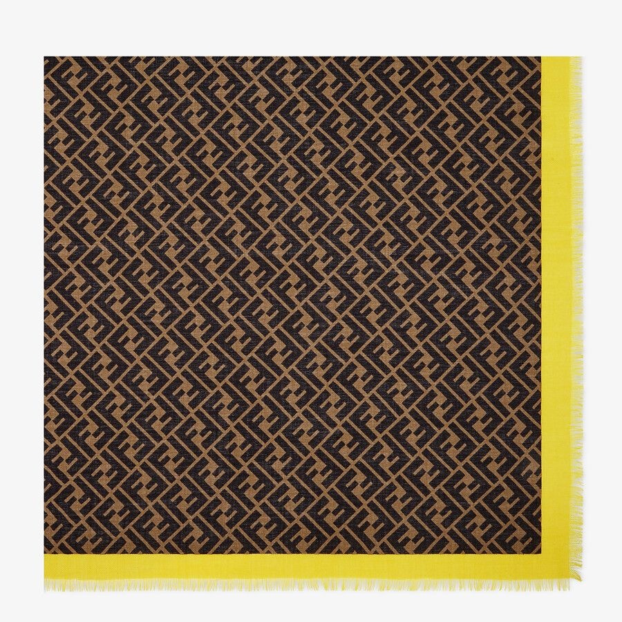 Brown silk shawl - 1