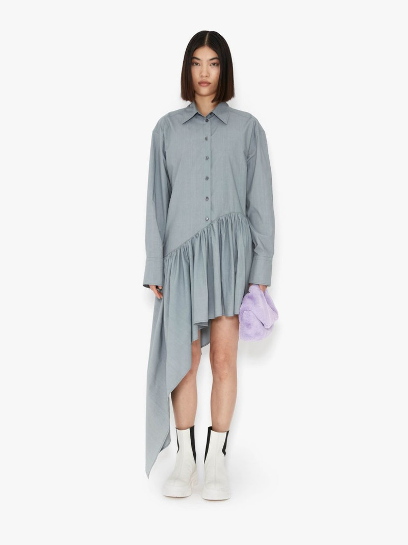 JW Anderson ASYMMETRIC GATHERED PEPLUM SHIRT DRESS outlook