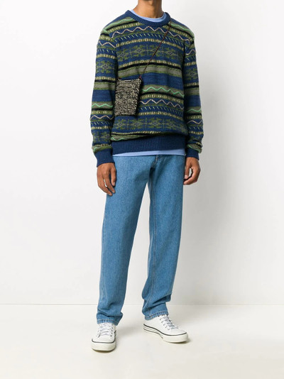 Etro contrast pattern intarsia-knit jumper outlook