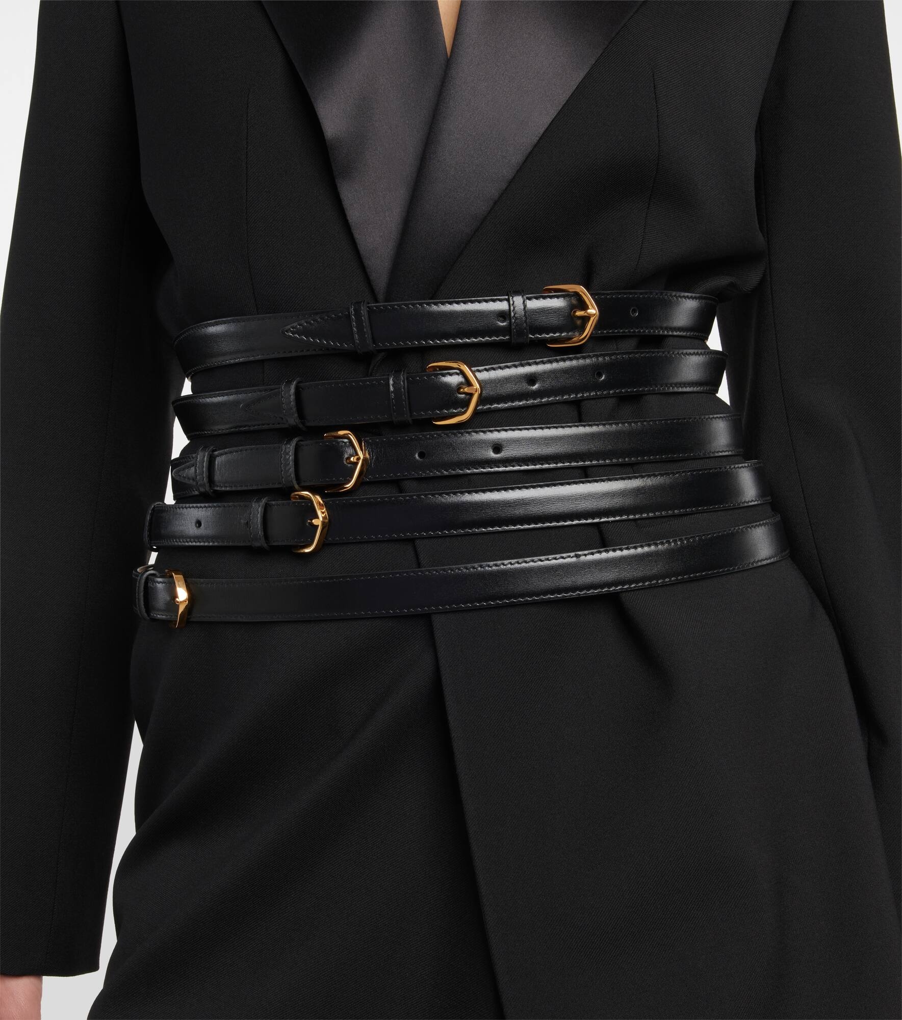 Multi slim leather belt - 2