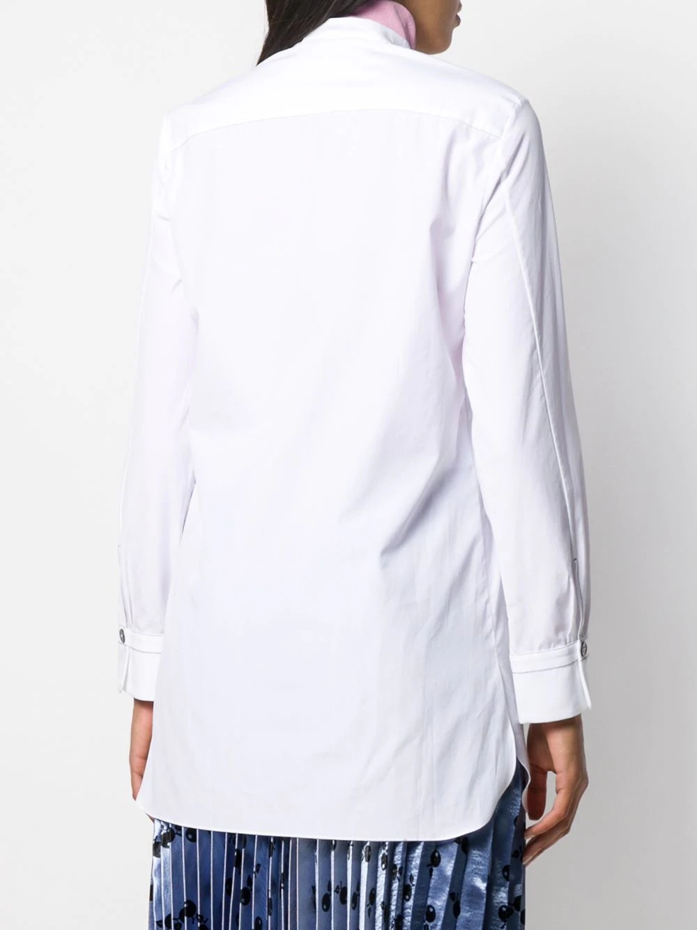 mandarin collar shirt - 4