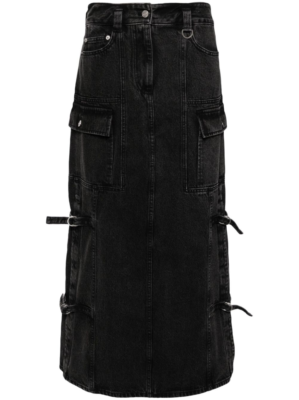 denim cargo skirt - 1