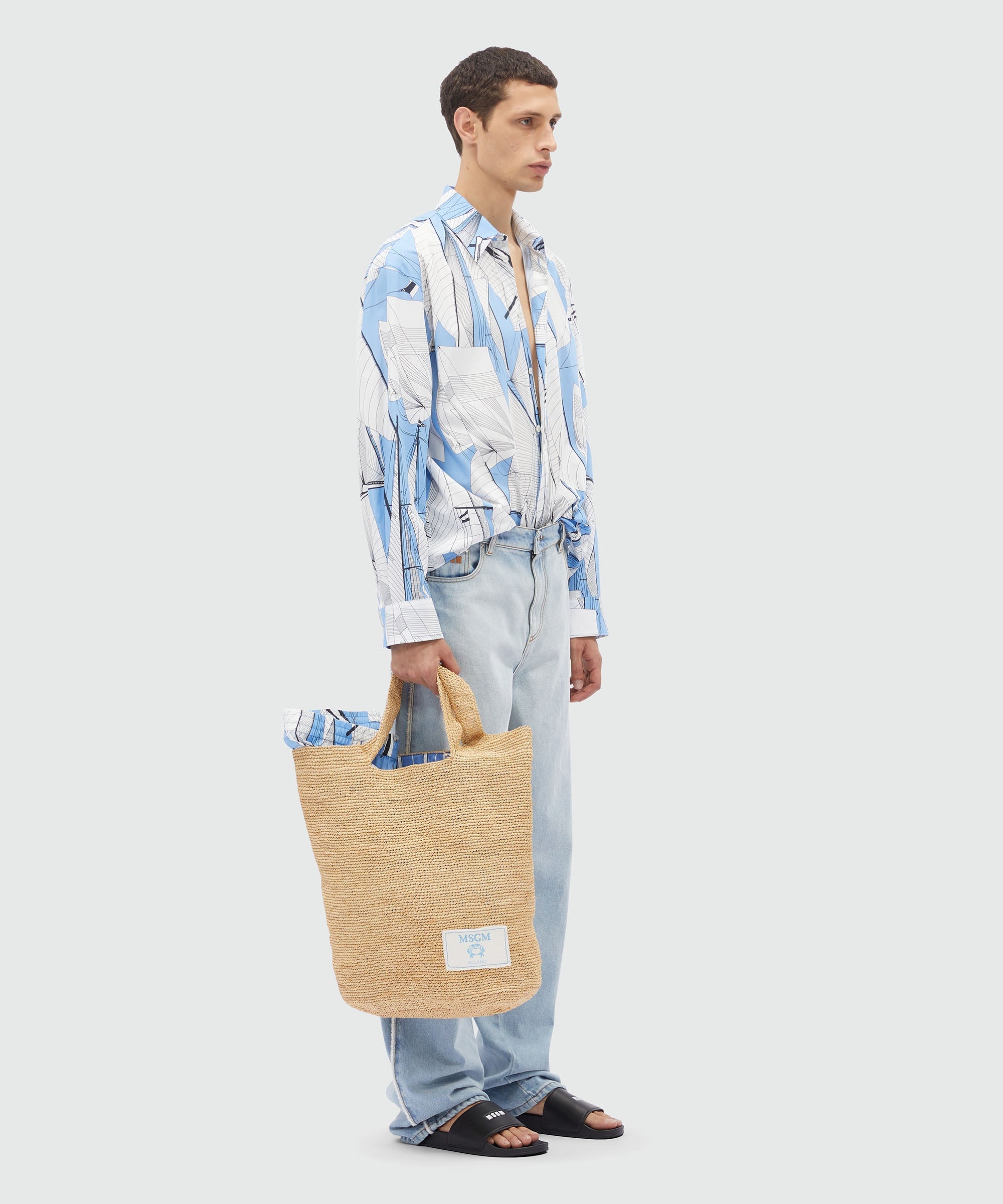 "Sail race" print poplin shirt - 4