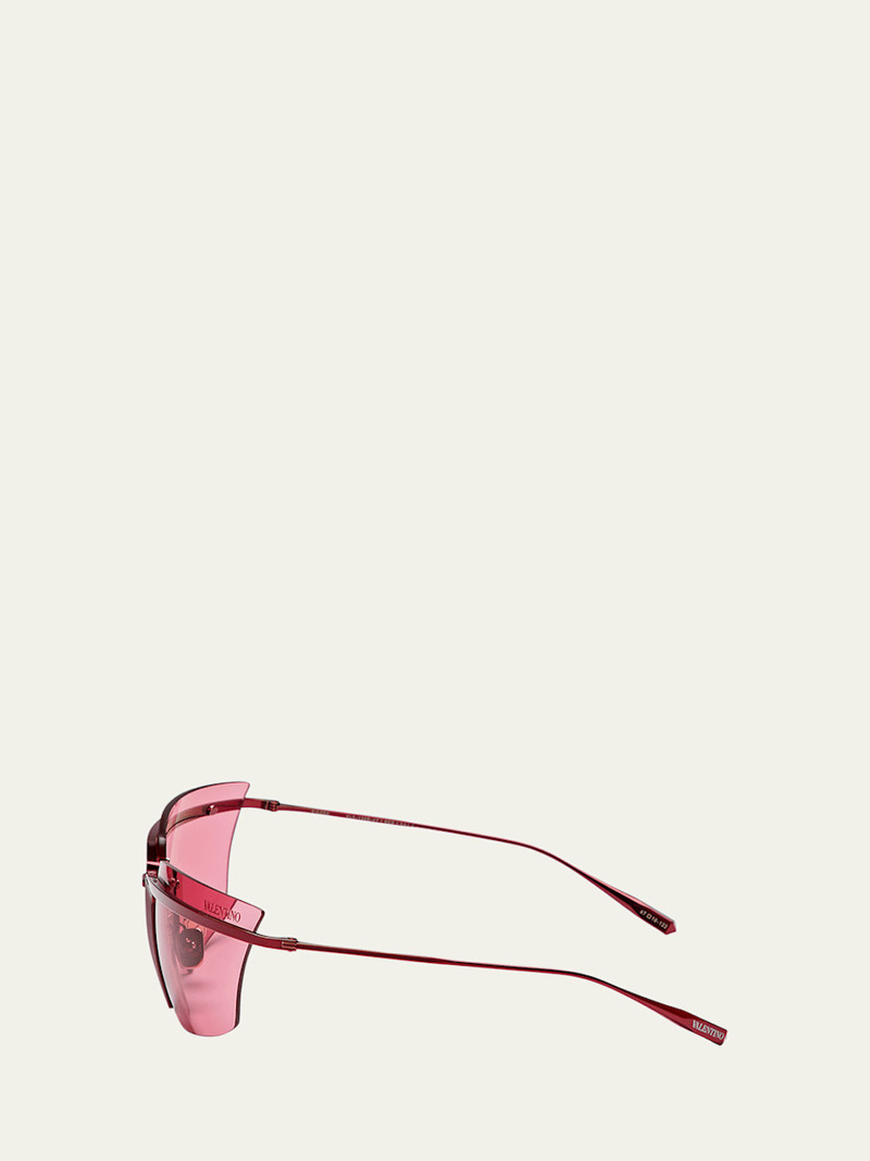 Valentino V-Lure Rimless Acetate & Titanium Cat-Eye Sunglasses outlook