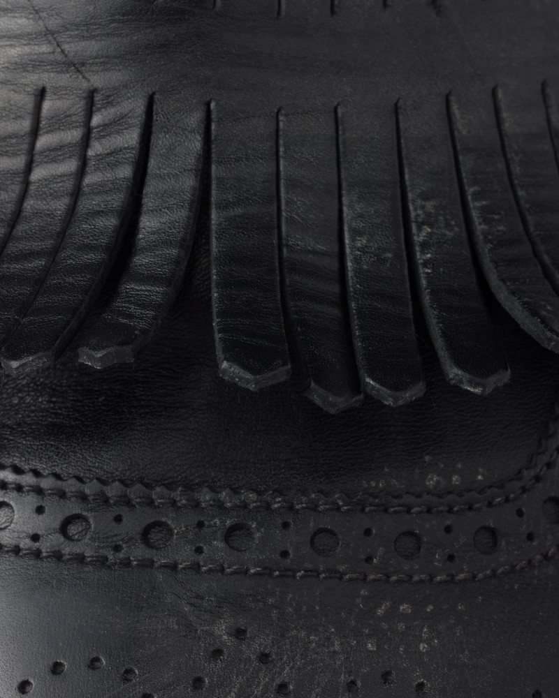 Fringed monk strap leather mules 7