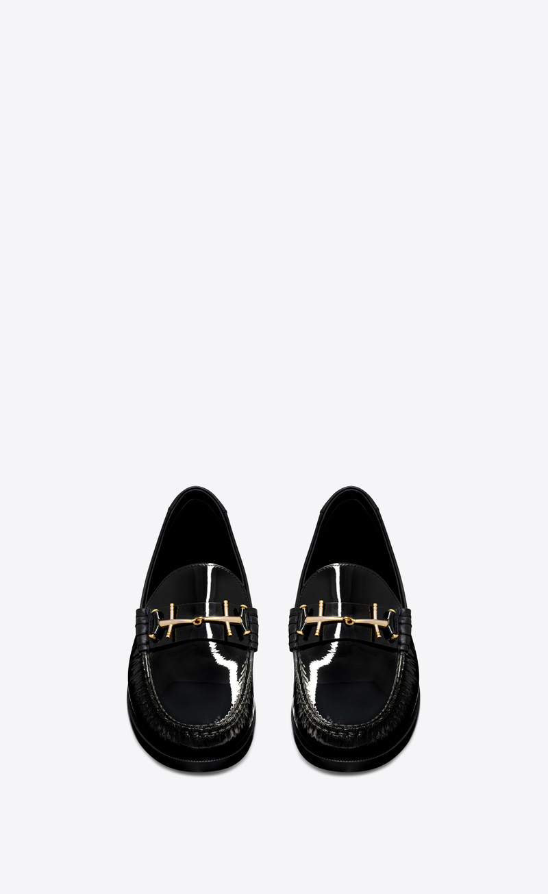 SAINT LAURENT le loafer penny slippers in patent leather outlook