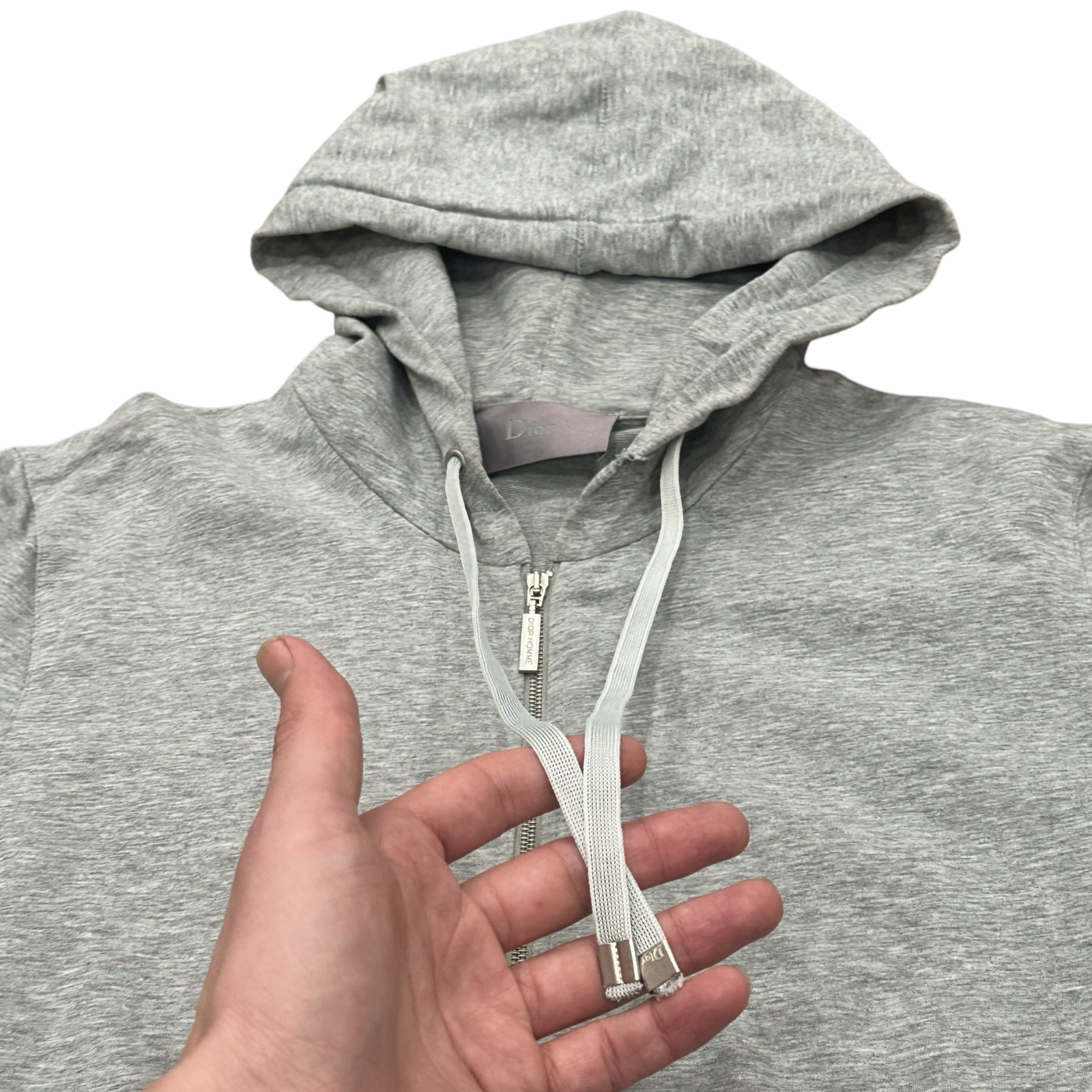 Final Blow - Dior Homme Grey Zip-up Hoodie AW05  Sz Large - 3