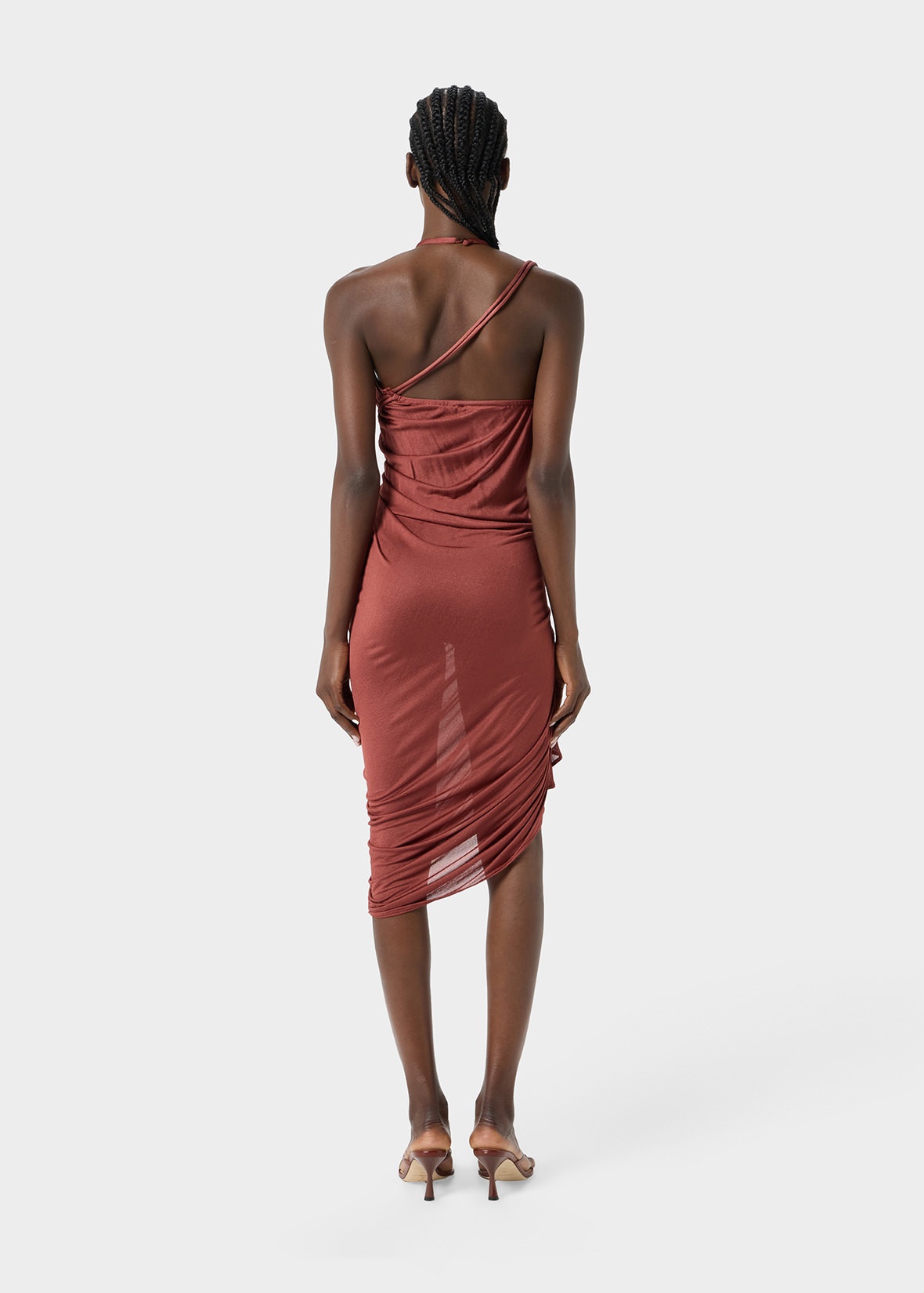 CRÊPE JERSEY DRESS WITH GATHERING - 4