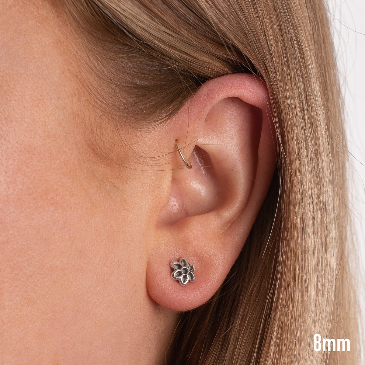 ES-COR-STUD GOOD ART HLYWD Cutout Rosette Stud Earring - Sterling Silver - 1