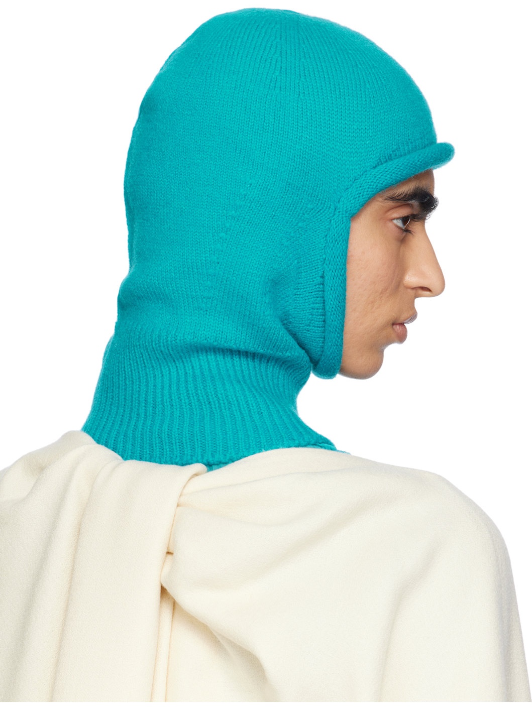 Blue Chunky Wool Balaclava - 3