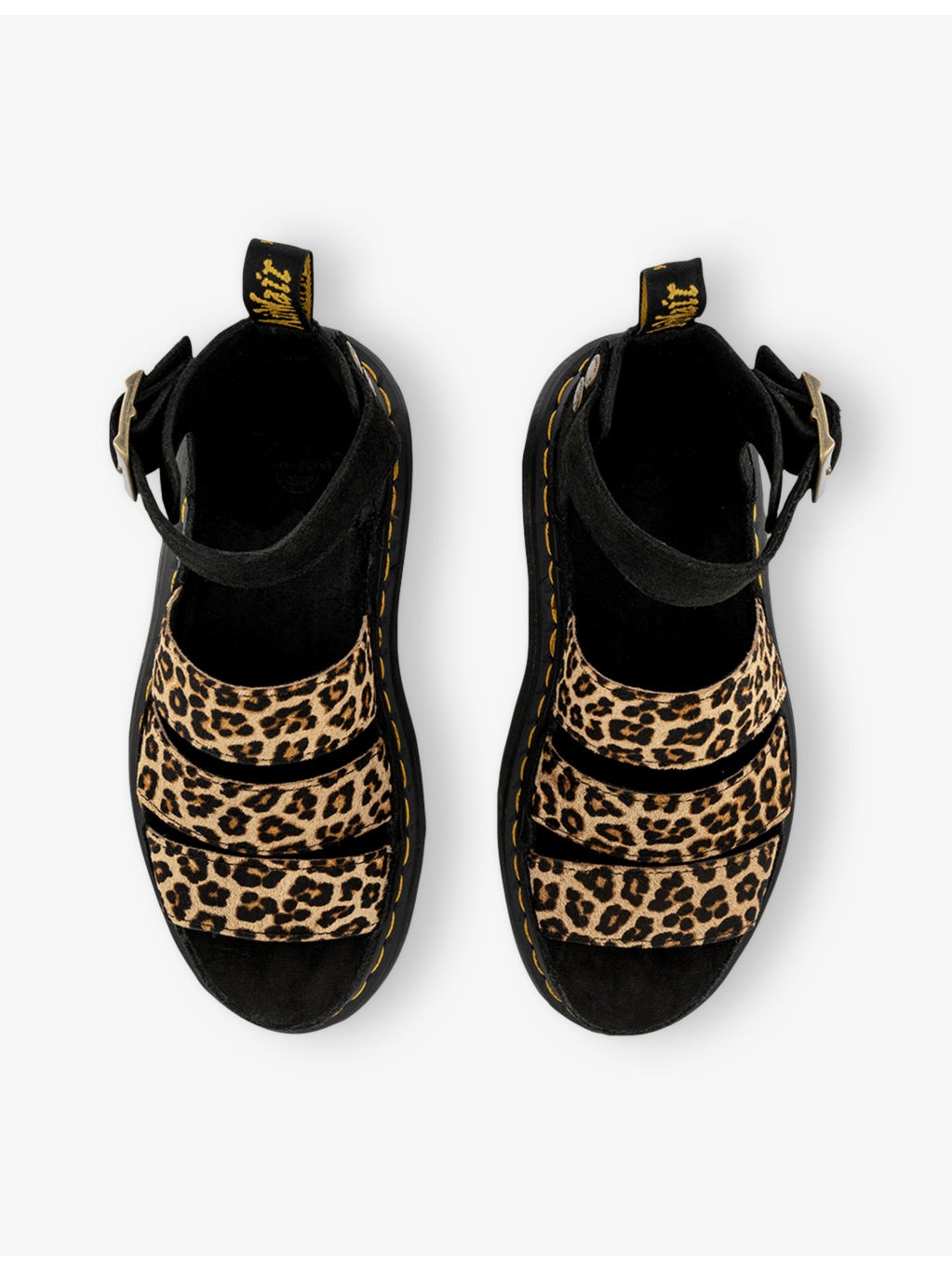 Clarissa 2 Quad Leopard Leather Platform Sandals - 2