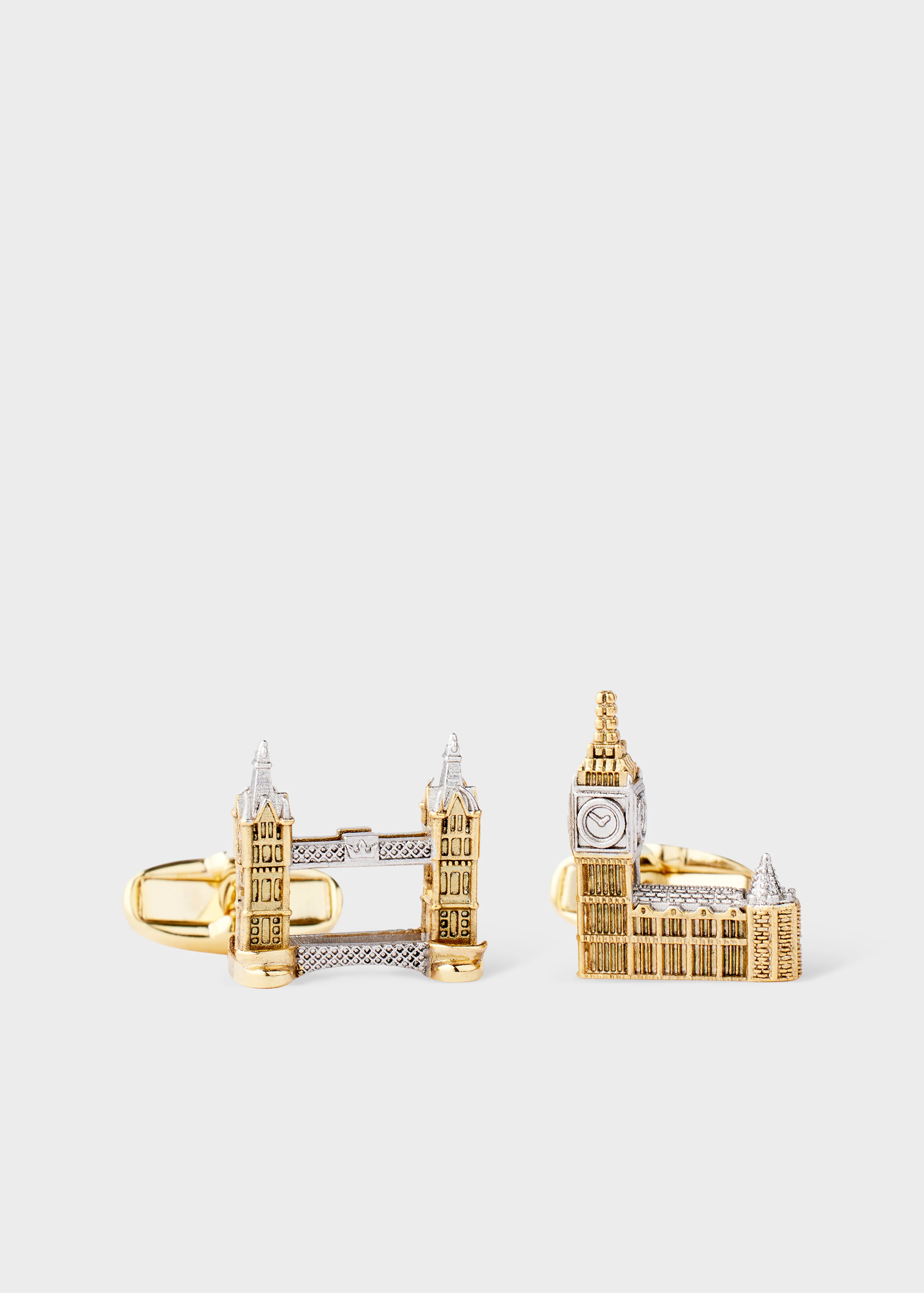 Gold and Silver 'London Souvenir' Cufflinks - 1