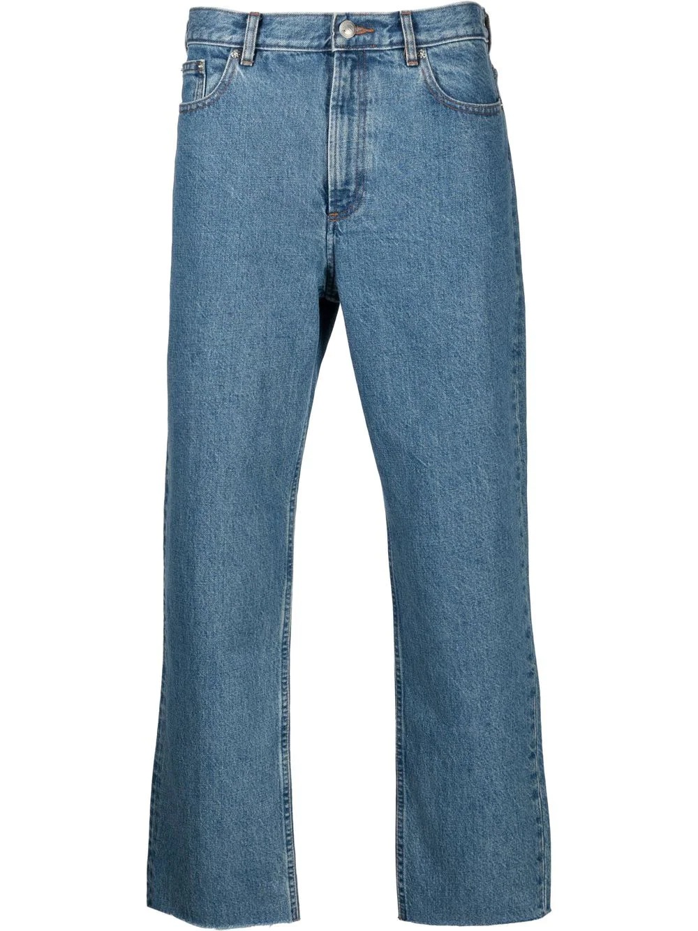 mid-rise straight-leg jeans - 1