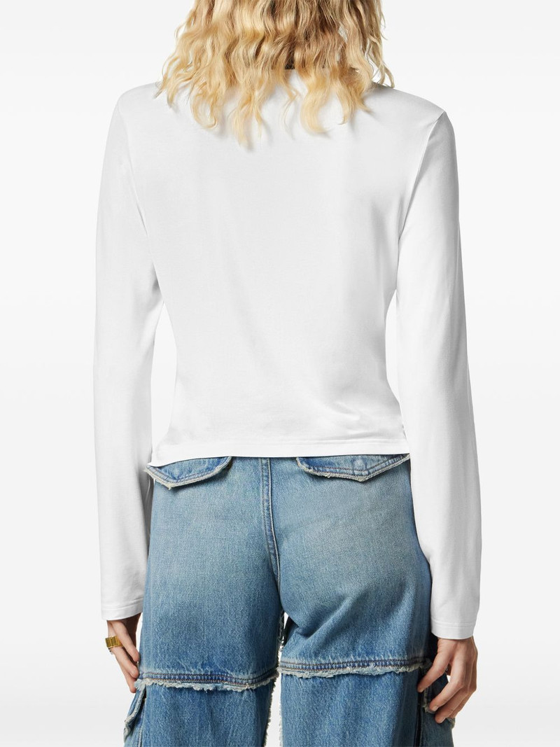 long-sleeved logo-motif top 4