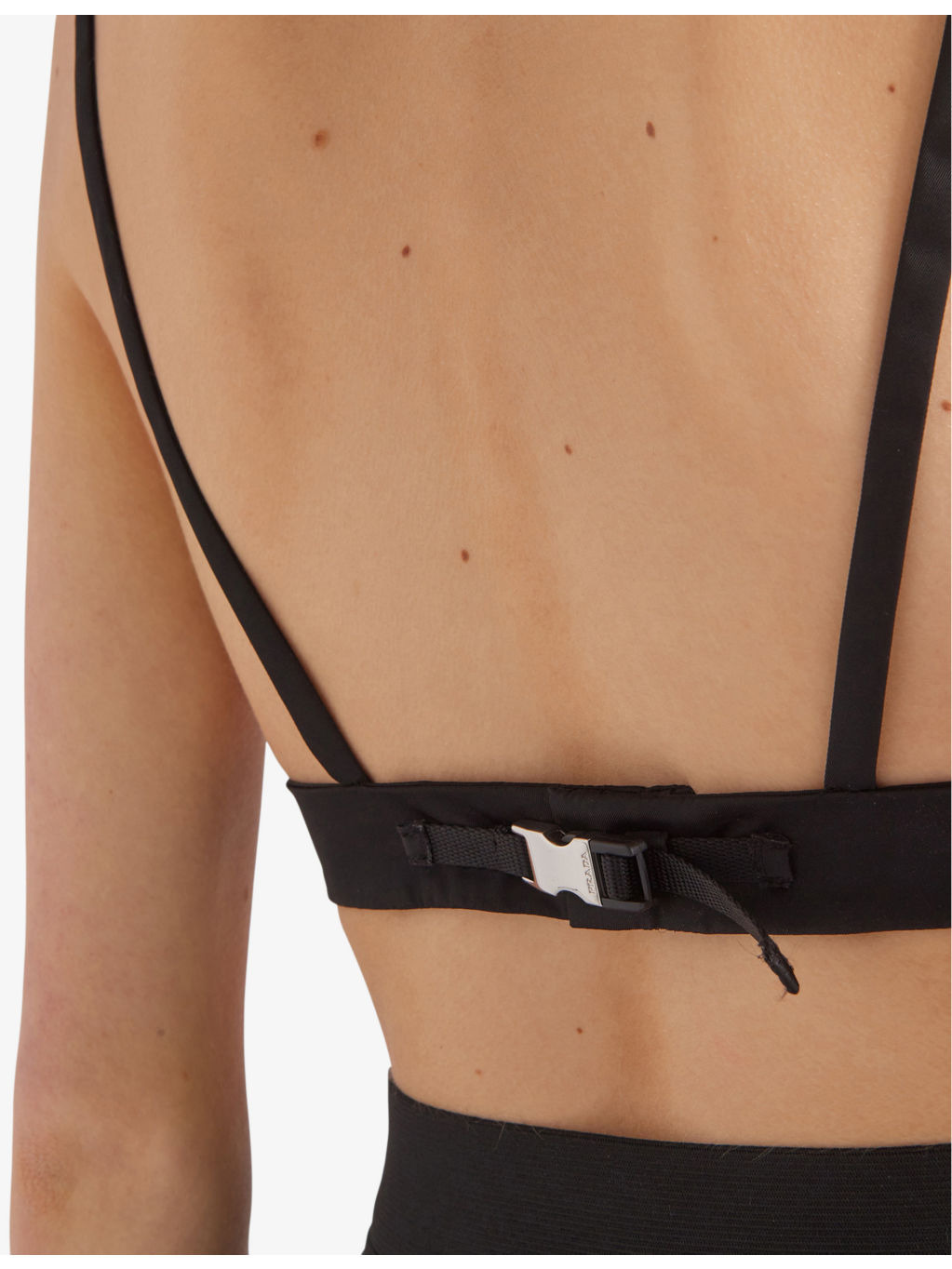 Re-Nylon logo-badge cropped recycled-nylon top - 5