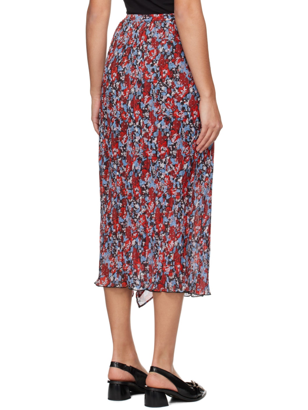 Multicolor Pleated Midi Skirt - 3