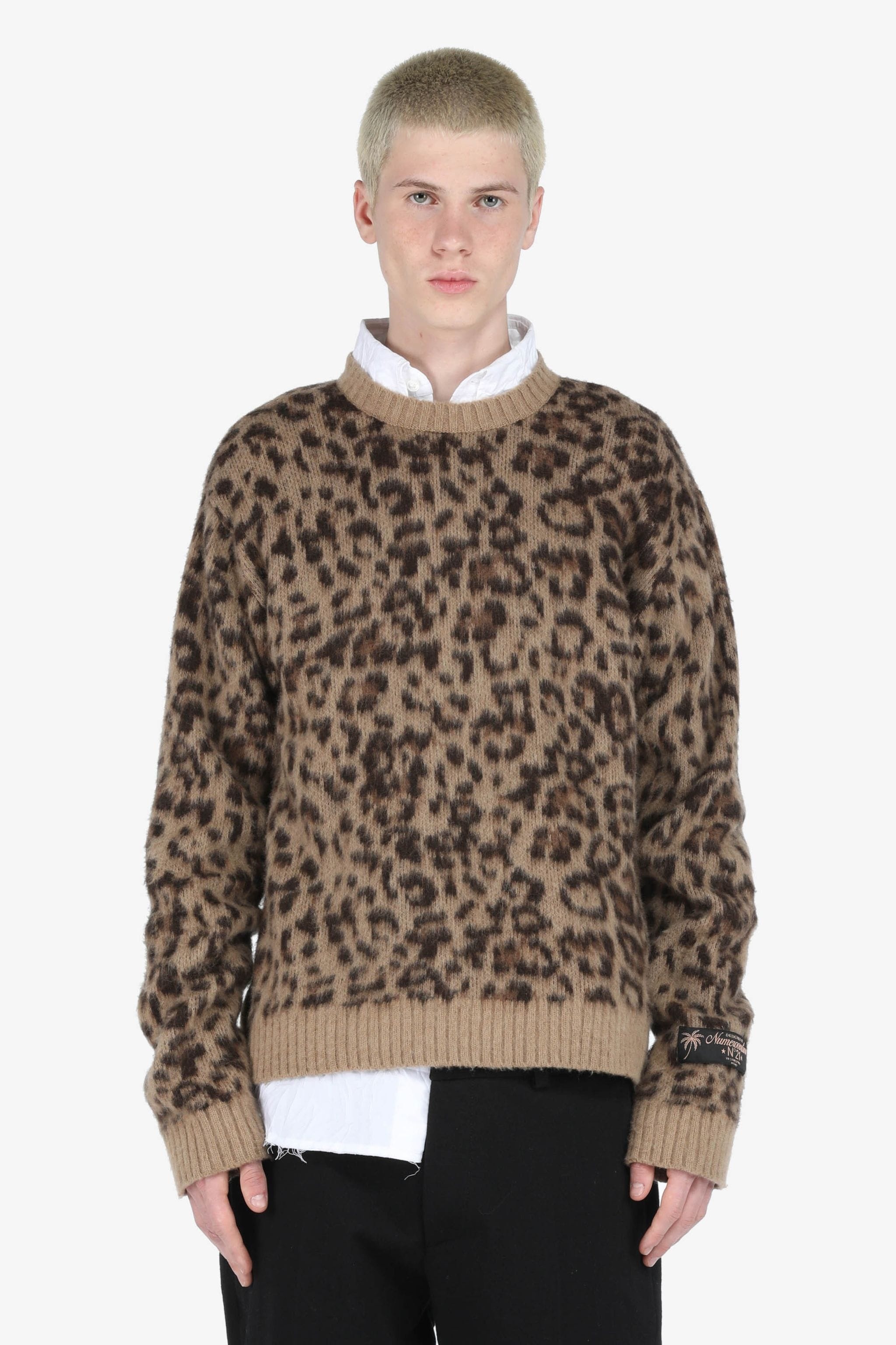 LEOPARD-INTARSIA SWEATER - 1