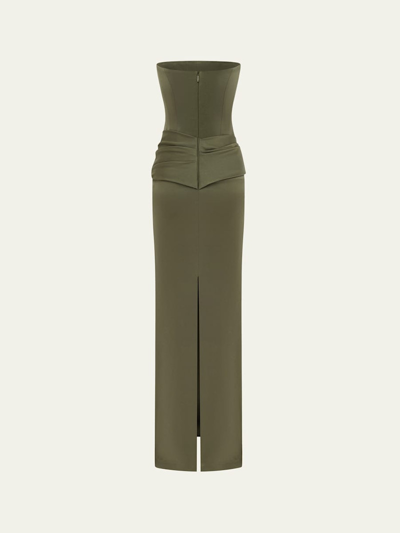 ALEX PERRY Strapless Twisted Longline Column Gown outlook