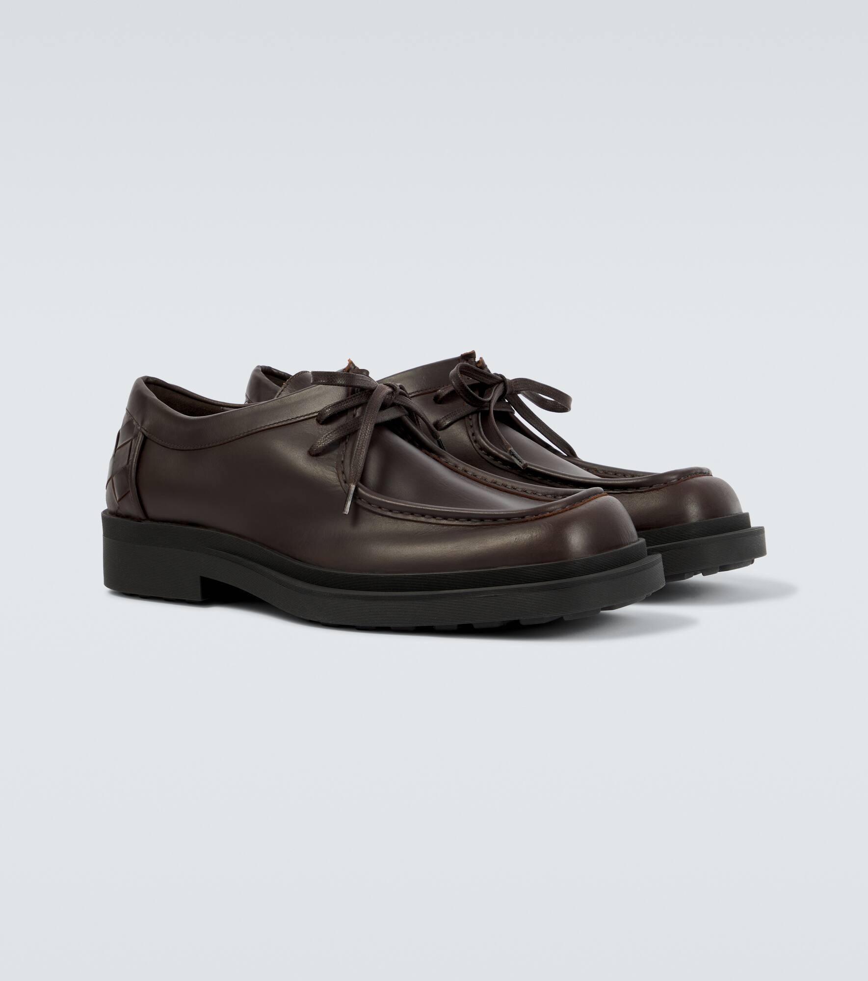 Ben Intrecciato leather lace-up shoes - 5