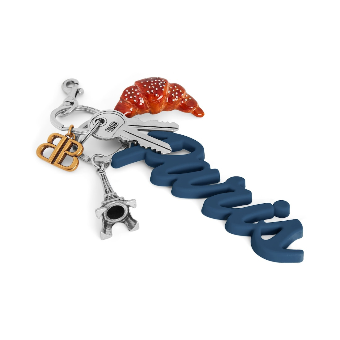 Women's Tourist Paris Croissant Charm/keychain in Multicolor - 4