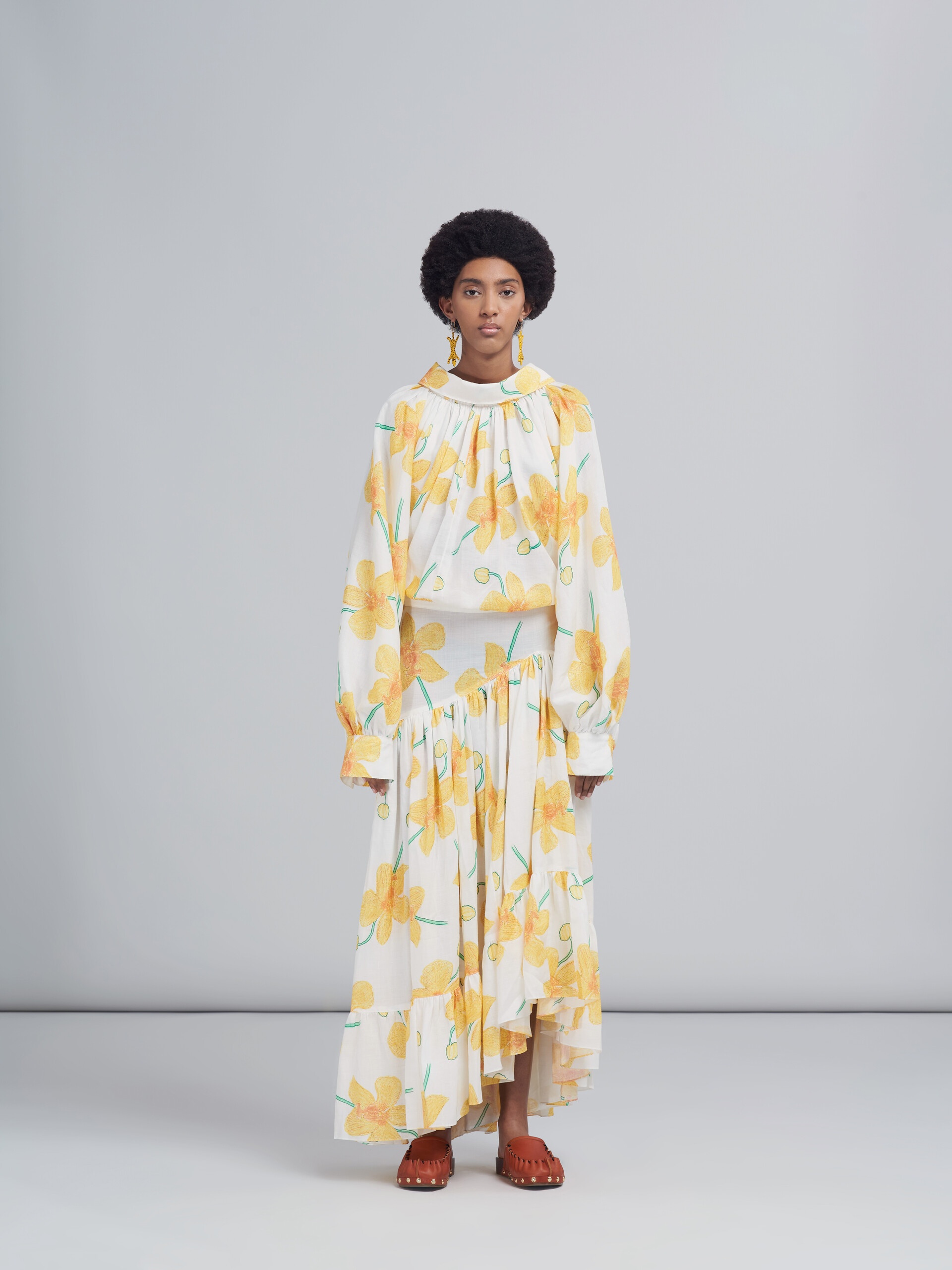 ORCHIDS PRINT RAMIÈ SKIRT - 2