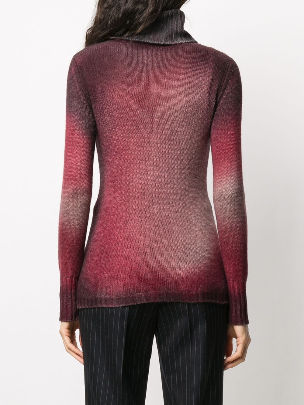 faded roll-neck cashmere jumper - 4