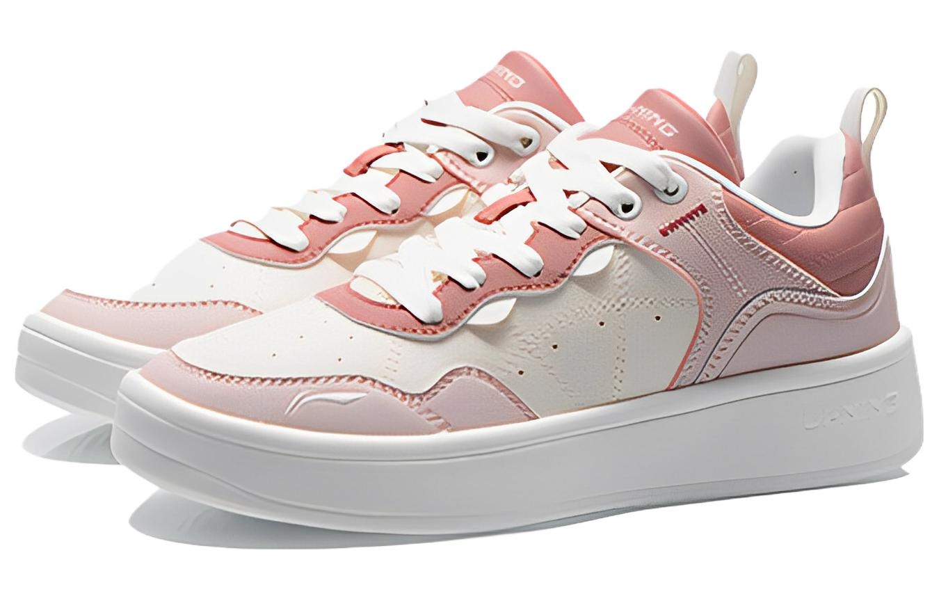 (WMNS) Li-Ning Casual Lifestyle Skate Shoes 'Pink White' AGCT406-1 - 3