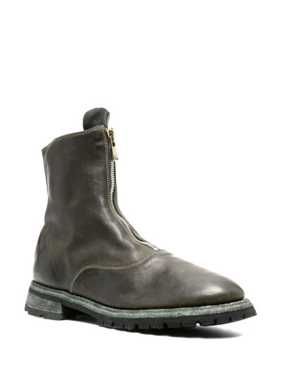 Guidi zip-up leather ankle boots outlook