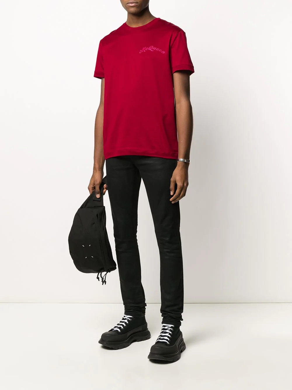 McQueen embroidery T-shirt - 2