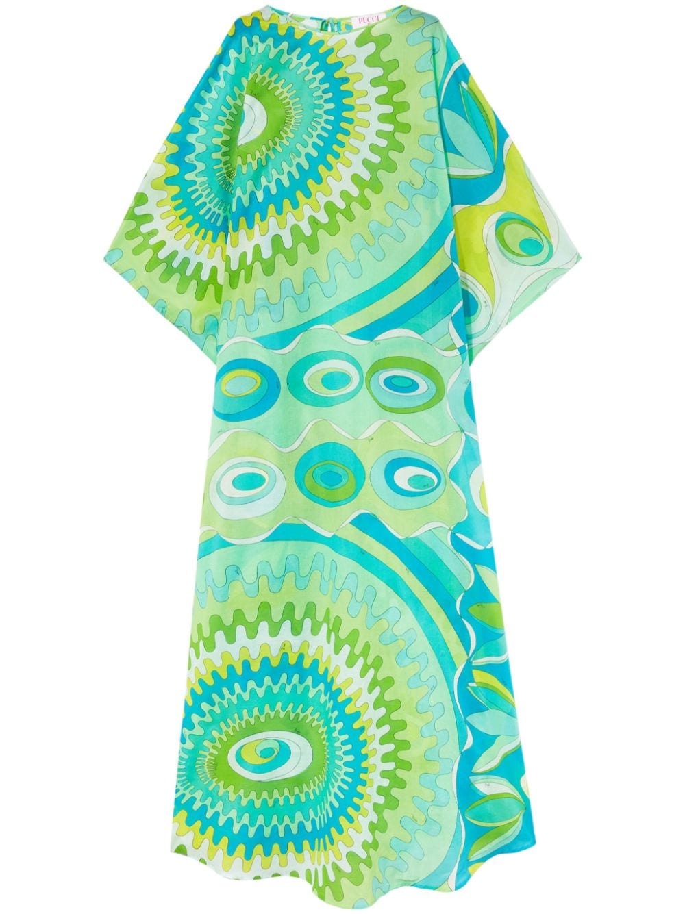 Bersaglio-print cotton kaftan dress - 1