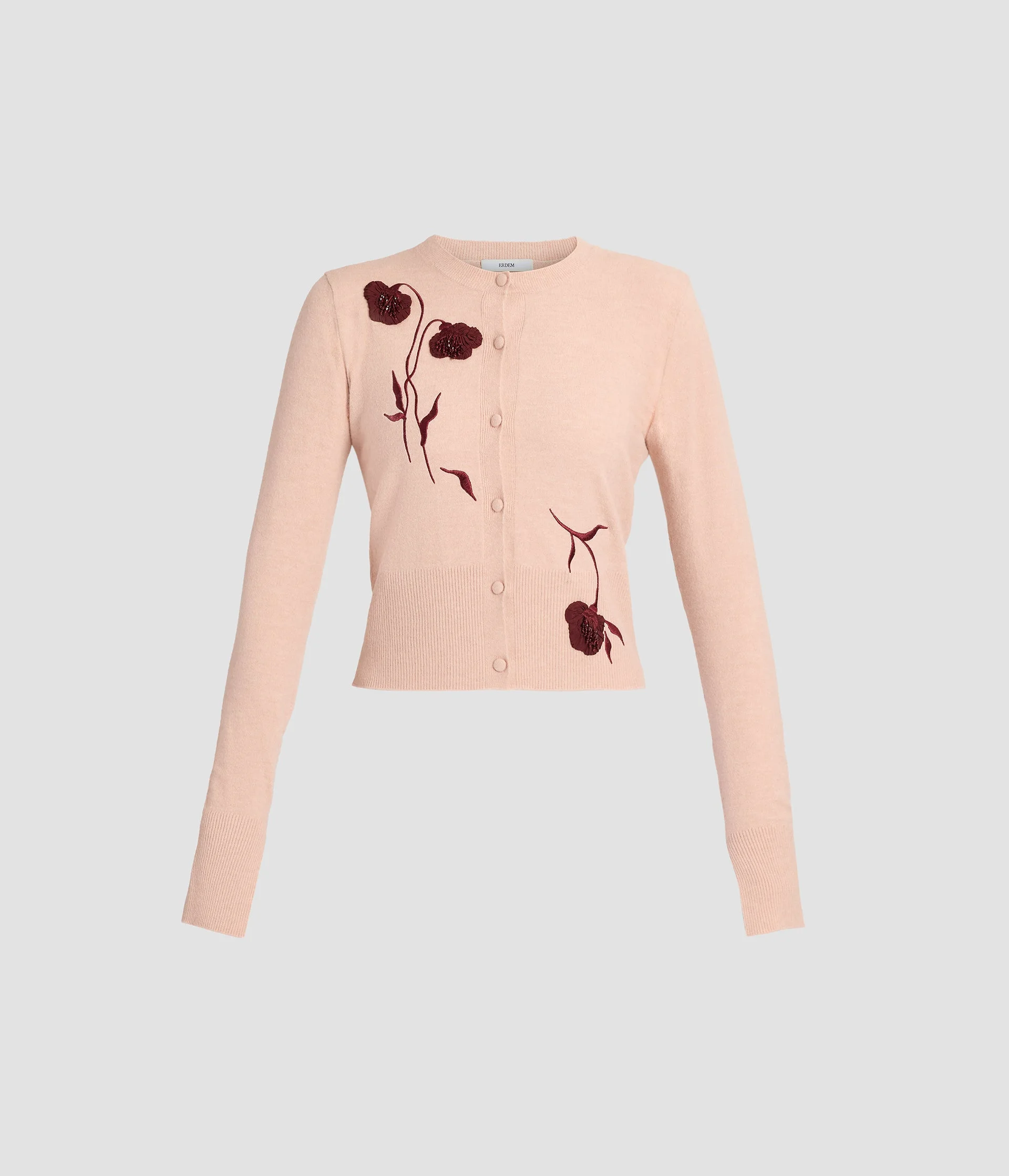 EMBROIDERED FITTED CARDIGAN - 1