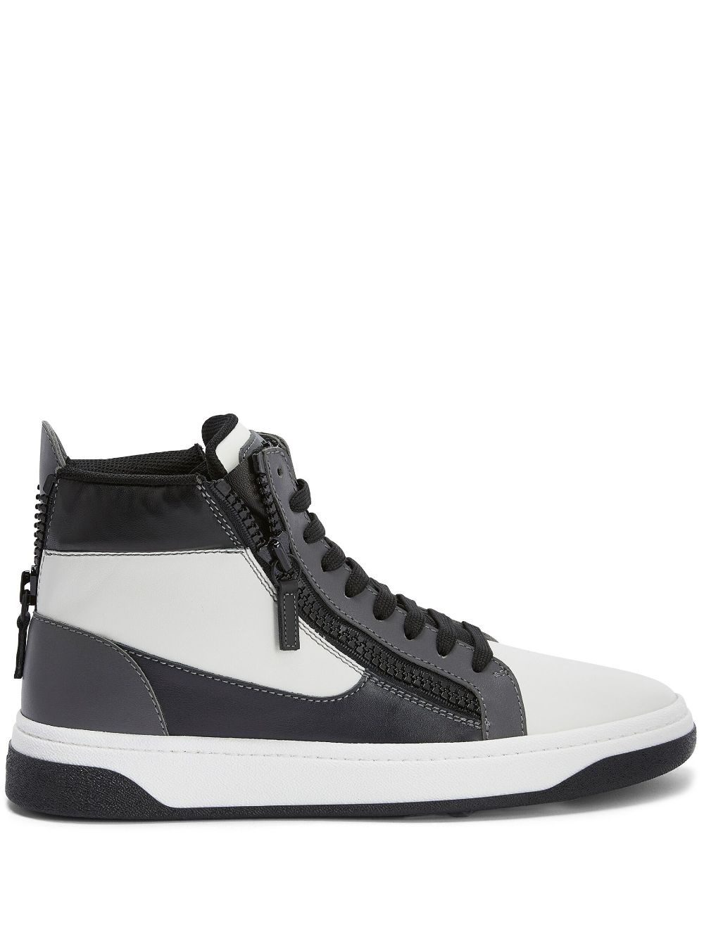 lace-up high-top sneakers - 1