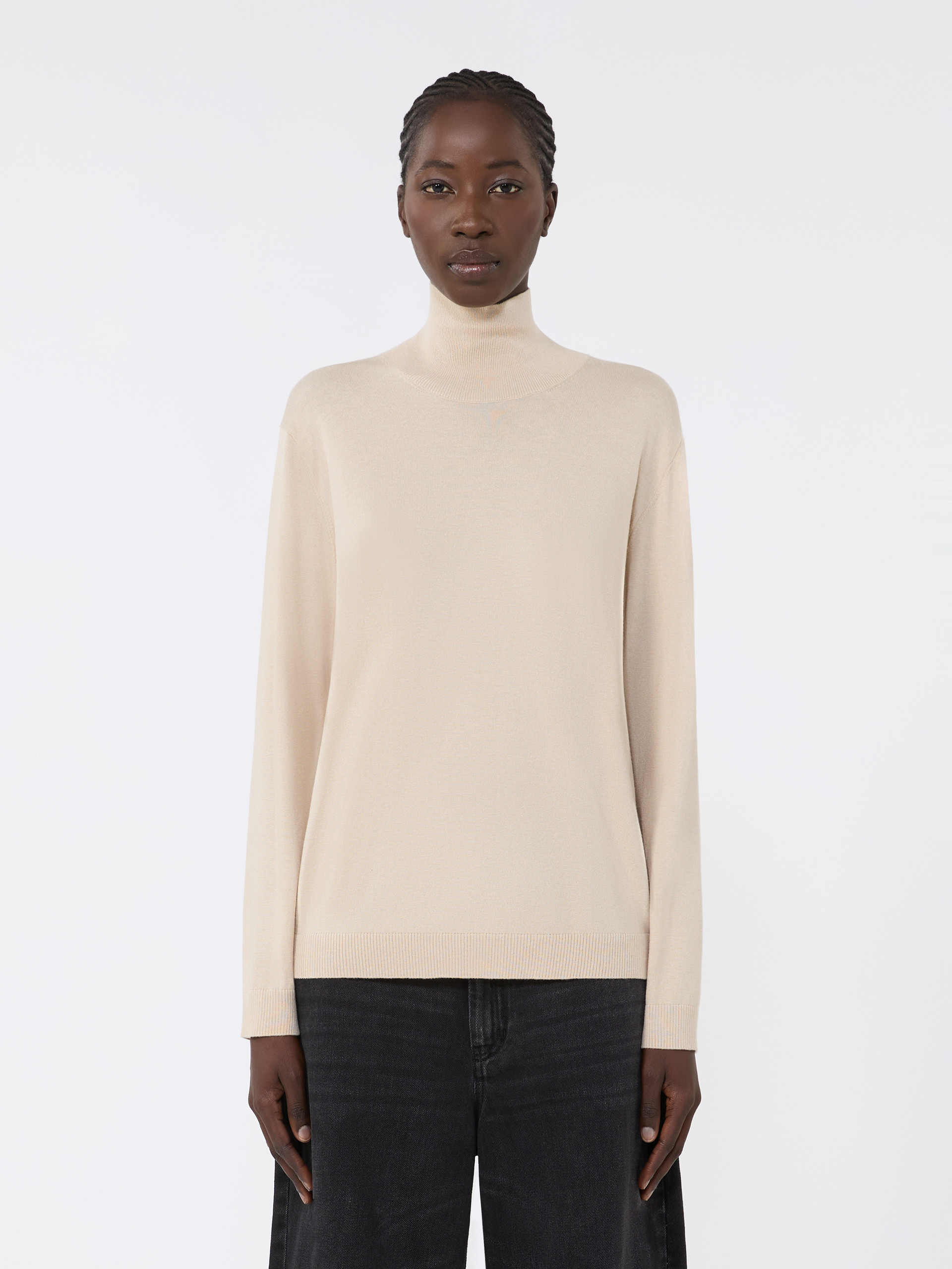 KIKU Wool and silk knit turtleneck - 3